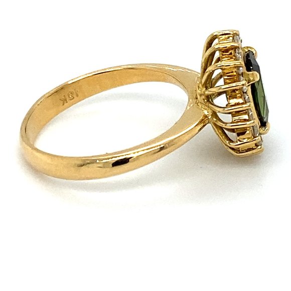 GIA Certified Chrome Tourmaline 1.42ct Diamond Rng - Picture 4 of 9